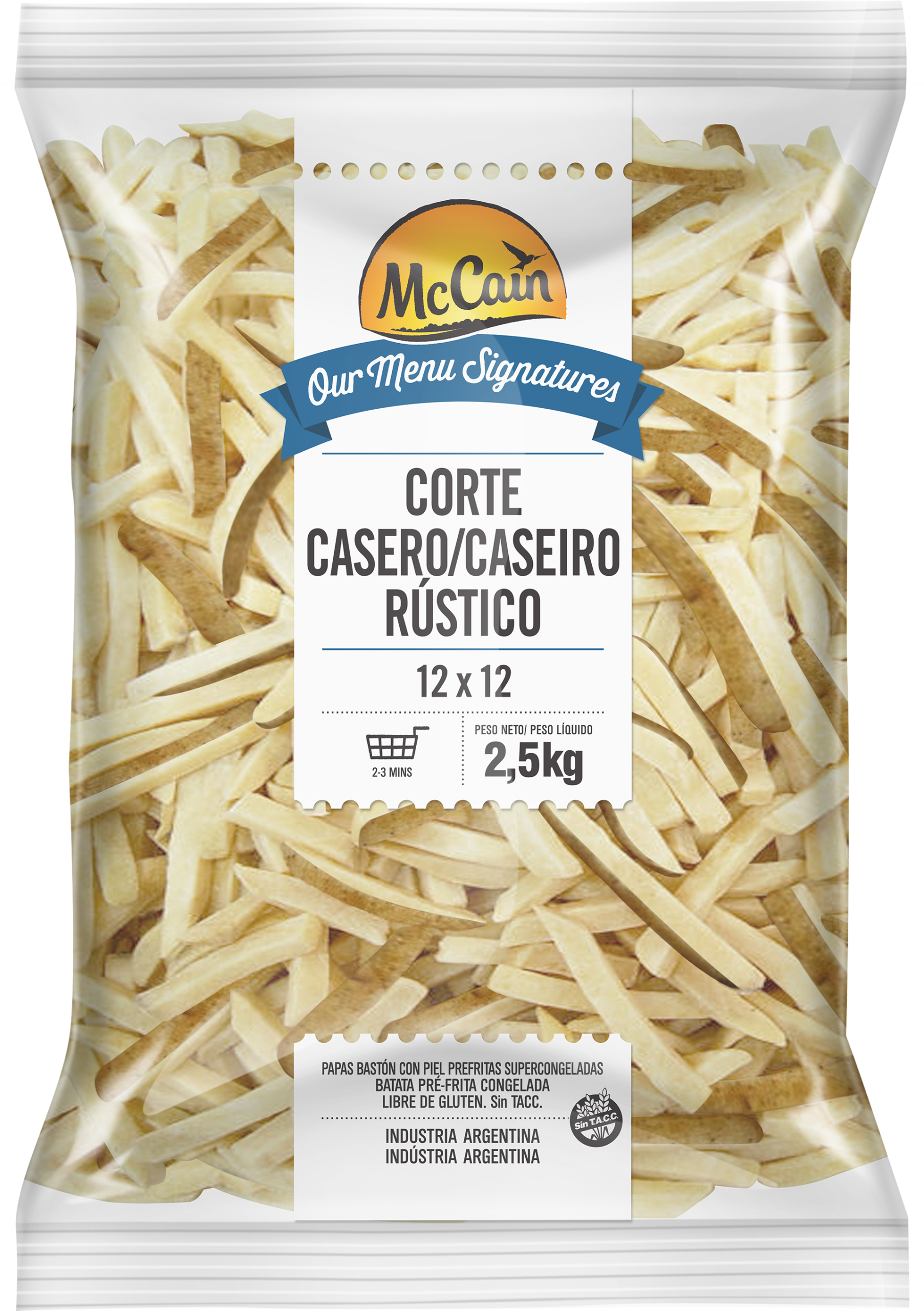 Papas Prefritas McCain 12 mm Corte Casero 6 x 2,5 kg