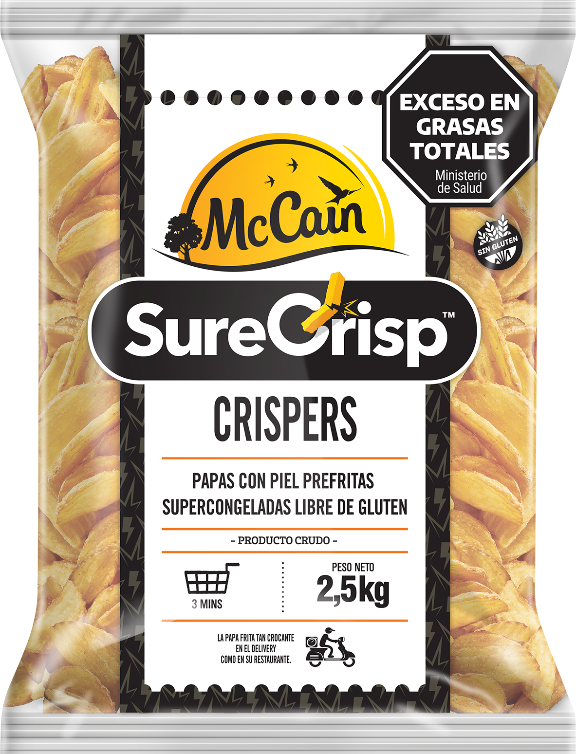 PAPAS PREFRITAS LIBRES DE GLUTEN CRISPERS