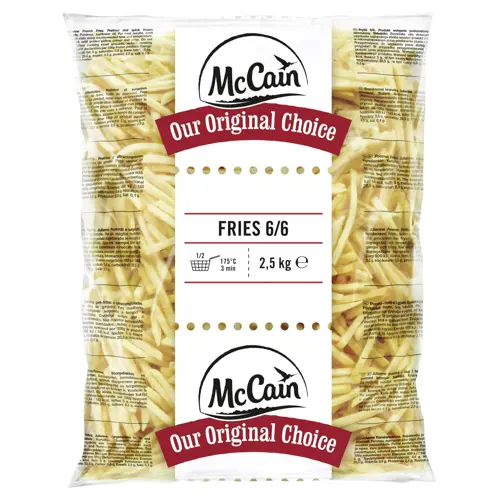 Papas Prefritas McCain 6 mm 5 x 2,5 kg