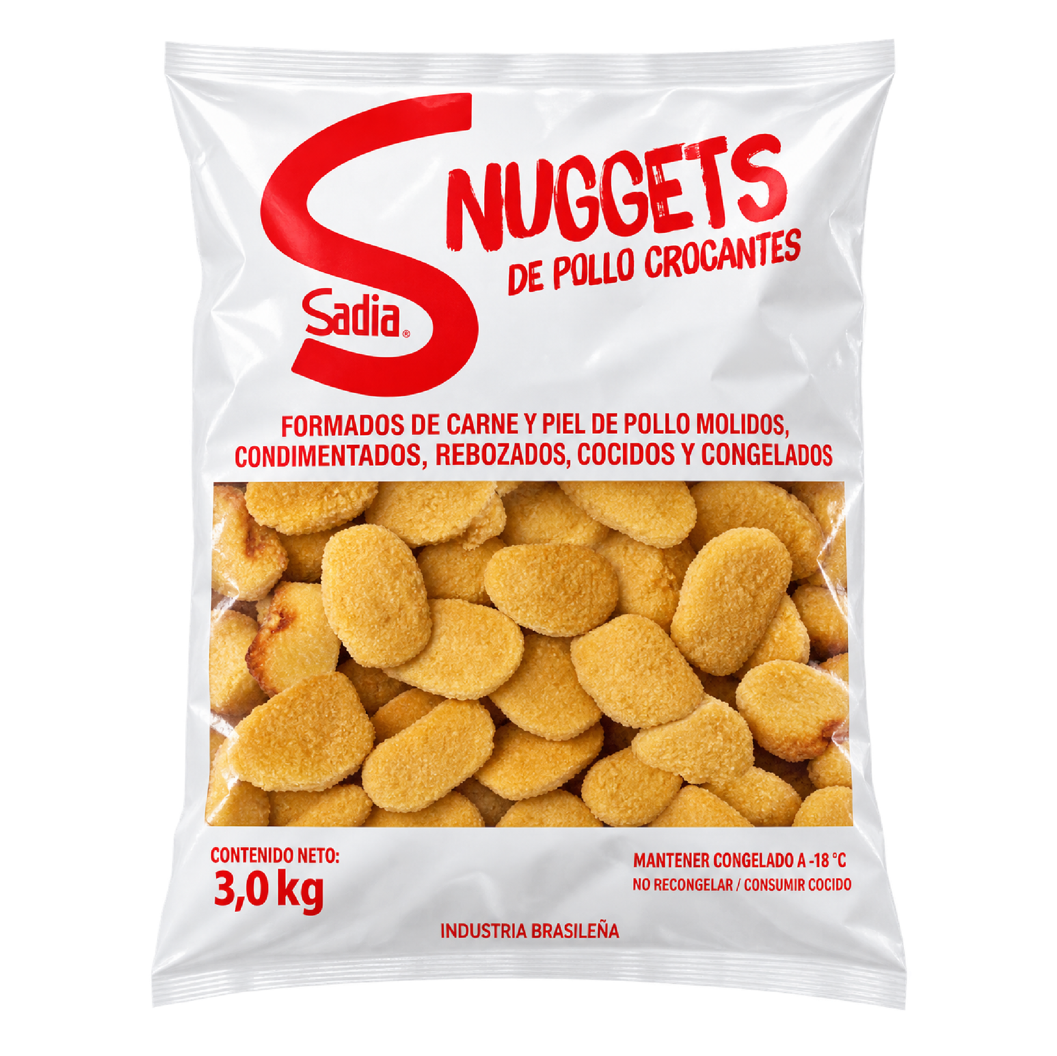 Nuggets de Pollo Crocantes Rebozados Congelados Sadia 2 x 3 kg