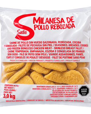Milanesas de Pollo Rebozadas Congeladas Sadia 3 x 3 kg