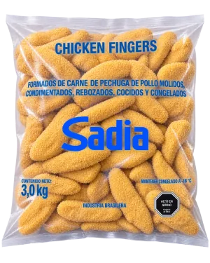Filetitos Fingers de Pollo Rebozados Congelados Sadia 2 x 3 kg