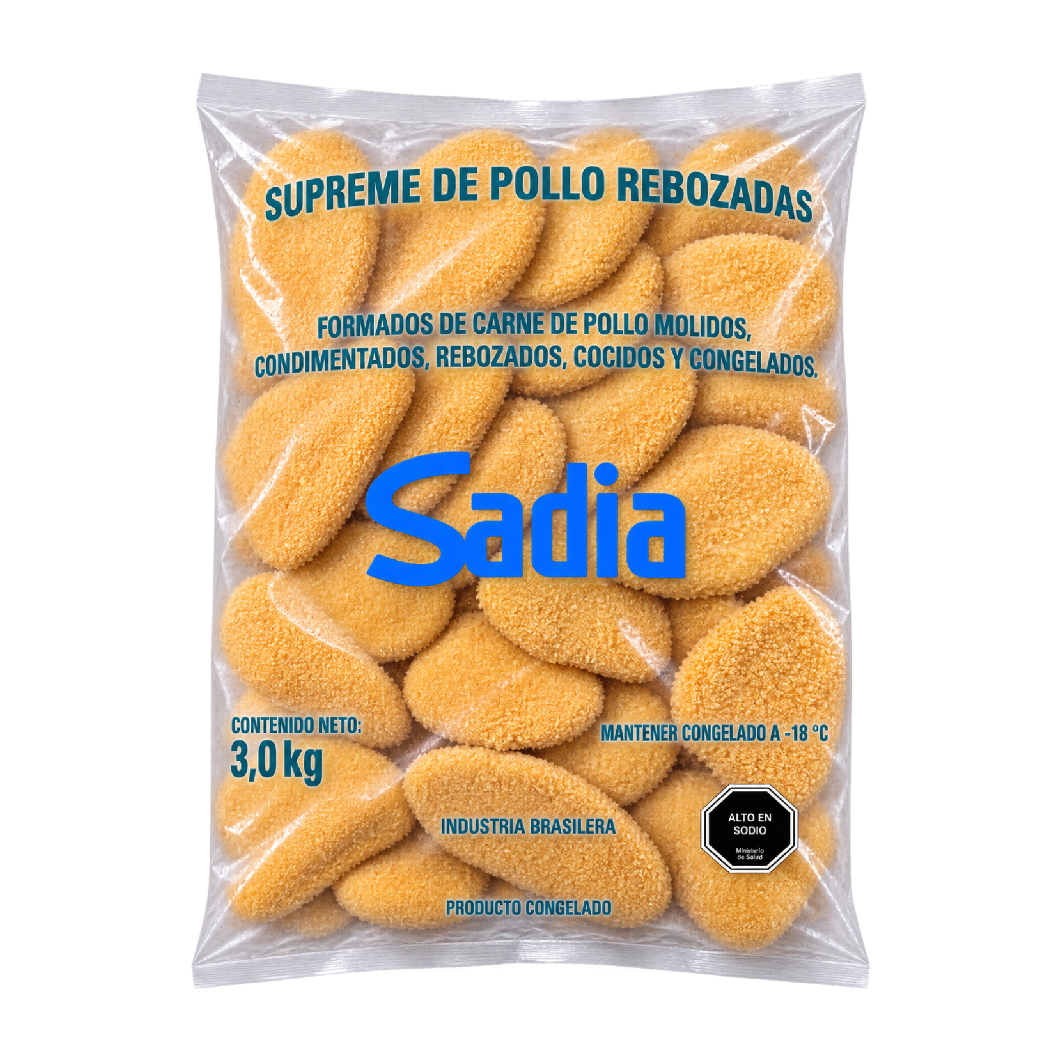 Supremas de Pollo Rebozadas Congeladas Sadia 2 x 3 kg